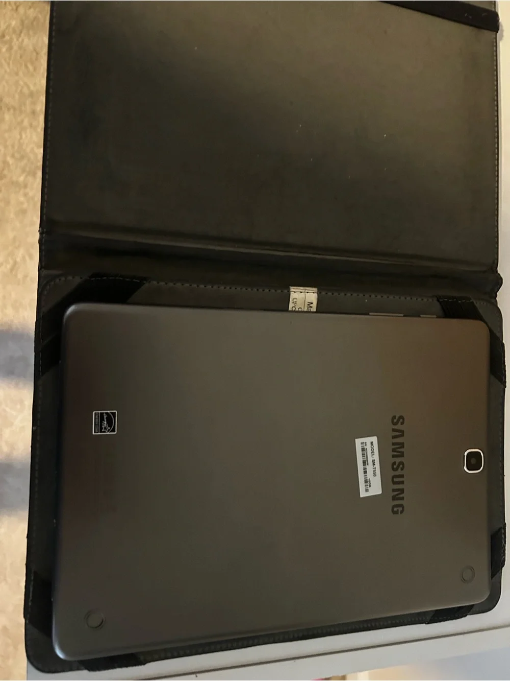 Samsung Black Tablet with Black Folio Case